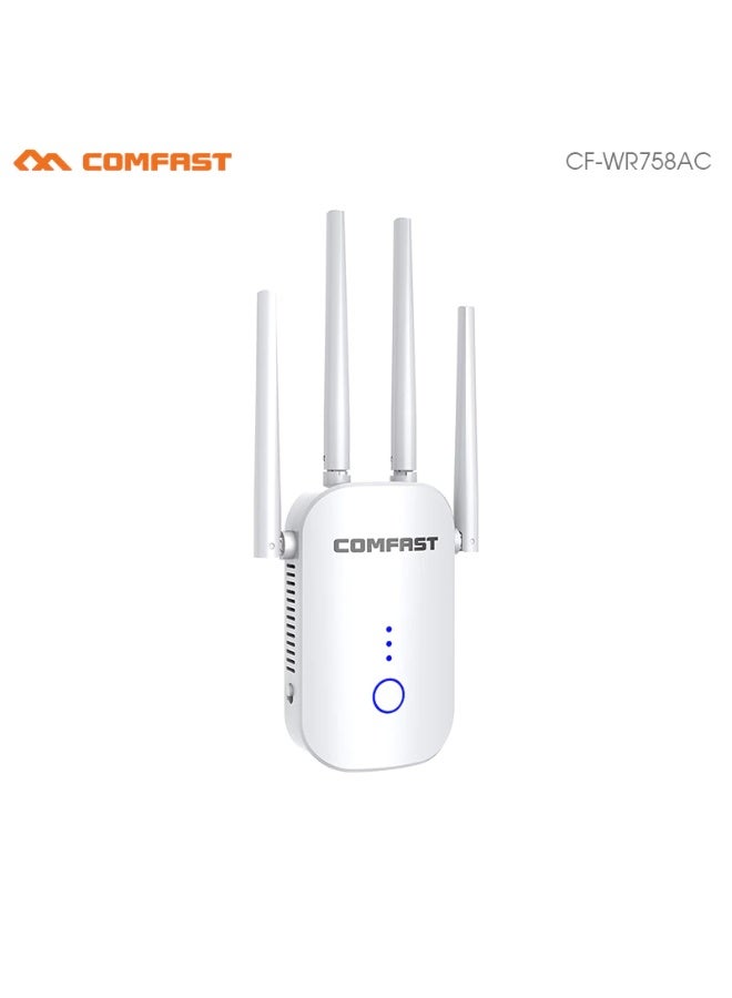 Comfast 1200Mbps High Gain WiFi Extender Repeater Dual Band WIFI Repeater AP(2.4G+5G 1200M-4 antennas) - Image 1
